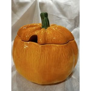 Bordallo Pinheiro Pumpkin Tureen Fall Container Decoration Portugal